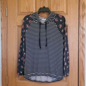 Maurices Hooded Long Sleeve Top